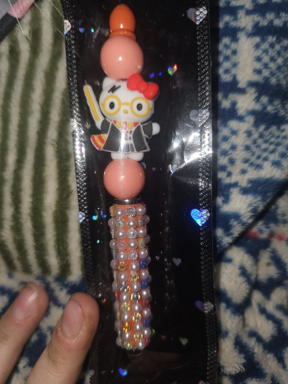 Pink Hello Kitty Harry Potter Beaded Novelty Cat Character Ballpoint Pen